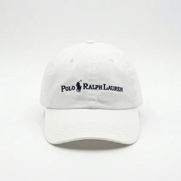 Polo Ralph Lauren boné em sarja branco