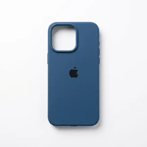 Apple capa iPhone 14 Pro em silicone azul-marinho