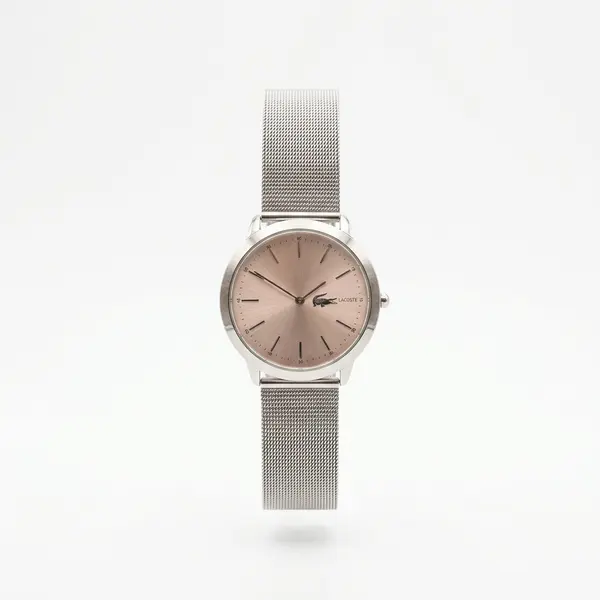 Lacoste 2140 Moon prateado com malha milanesa