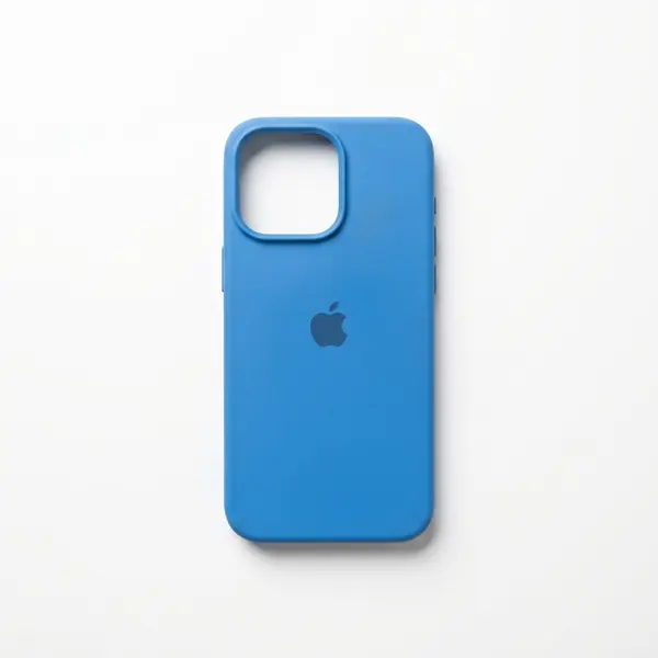 Apple capa iPhone 14 Pro em silicone azul