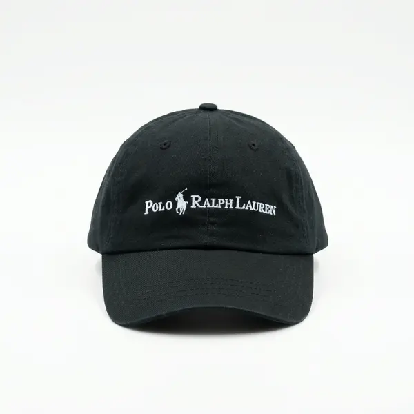 Boné Polo Ralph Lauren preto com logótipo bordado
