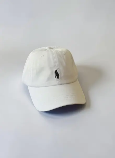 Boné Polo Ralph Lauren branco com pónei bordado